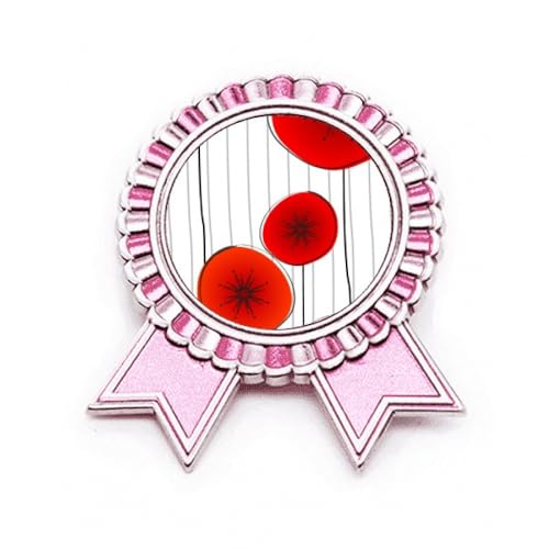 Broche fleurs rouges pour raviver une tenue terne taille M en métal rose