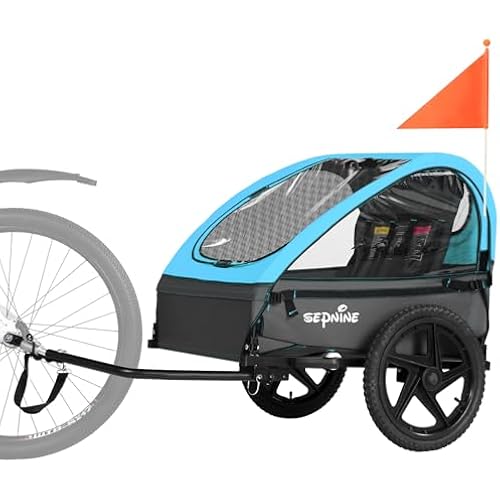 Sepnine Kids Bike Trailer, Suitable for 1 to 2 Kids