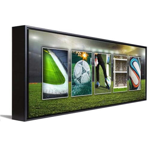 Soccer Futbol Name Art - Personalized Gift (9.5"x26" Block Mount)