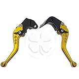 Gold CNC Shorty Brake & Clutch Levers Hand For Suzuki GSXR 600 750 04-05 Handle