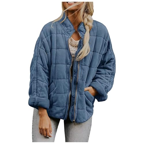 Veste d'hiver thermique femmes manteau coton matelassé court col montant zippé