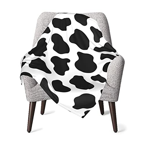 Mantas de cama con impresión de vaca Mantas de franela de microfibra cómoda manta para sofá, sillones, sala de estar, oficina, 150 x 100 cm
