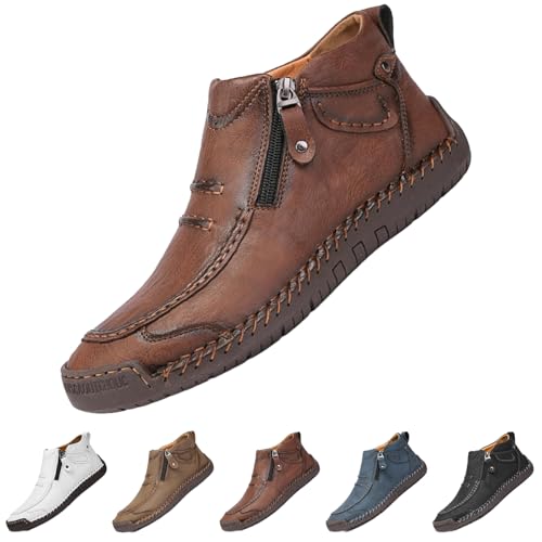The First Young Shoes Men Slip On Orthopedic Leather Boots