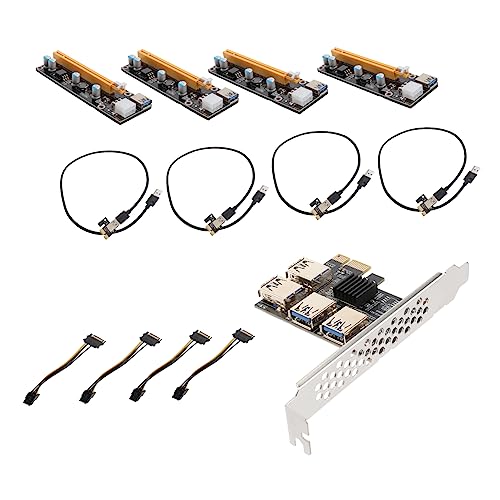 Holibanna 1Set Pci Extender Port USB Adapter Motherboard Connection No External Power Required Stable Performance for Mining Applications