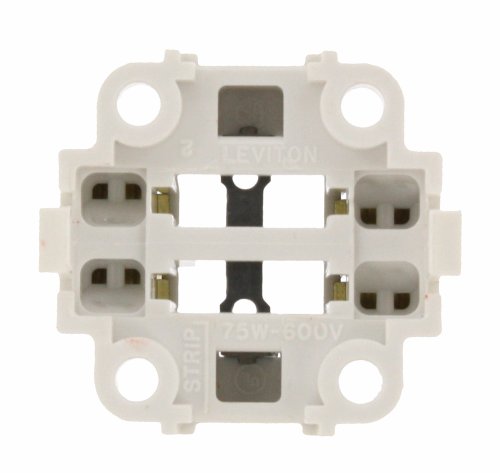 Leviton 26725-403 10mm Compact Fluorescent Lampholder, Orange Color Code, White