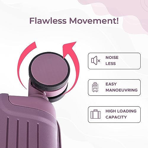 Image of Verage V-Lite Galaxy 56 cms Purple Hard Sided Cabin Size Carry On Luggage Trolley Bag for Travel, Suitcase with 8 Spinner Wheels for Men and Women