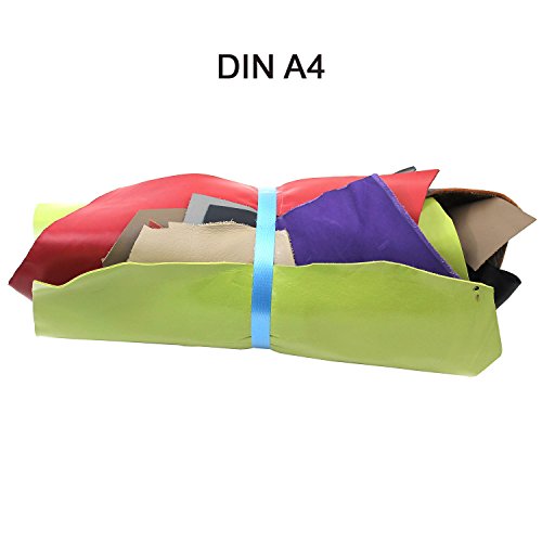Langlauf Cuir Cache 1 kg -Multicolore Assortiment- Scraps A4 Taille - Chutes Tissus Loisirs créatifs Pièces, Toute Embarcation Travail e.g Réparation Sacs, Meubles. 100% Véritable! by Schuhbedarf