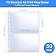 50er Pack A4 Fotohüllen mit 200 Fächern für 2/3/4-Ringordner, Transparente Postkartenhüllen mit 2 Fächern, Klarsichthüllen a4, Top Loading Nachfüllseiten für Fotoalben (219x152 mm).