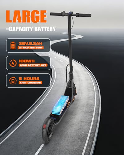 Image of Maxshot Electric Scooter, 350W /500W Powerful Motor, 19-22 MPH Max Speed, 15-28 Miles Range, Foldable escooter with Dual Braking Systems, Smart APP