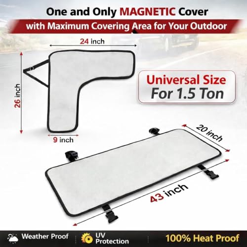 Image of Split AC Cover for Outdoor Unit, Heat-Insulated, Weather-Resistant Protection, Extend Lifespan, Boost Energy Efficiency