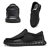 LANGFEUU Mens Slip On Loafers Moccasin Slippers Men Casual House Driving Shoes Breathable Lightweight Sneakers Black UK 11 #4