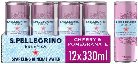 San Pellegrino Essenza Sparkling Water Lightly Flavoured Cherry & Pomegranate 12x330ml