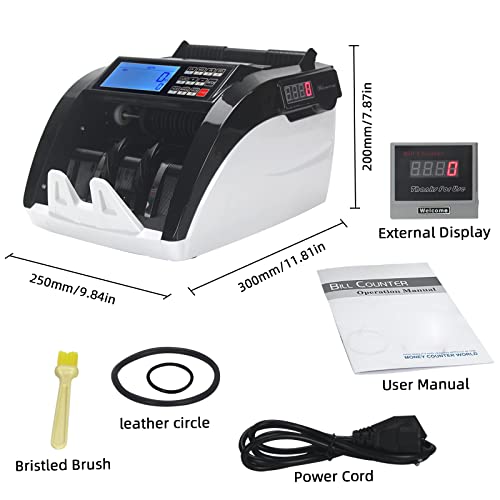 Xindabill Xd-6800 Money Counter Machine With Uv/Mg/Ir, Counterfeit Detection,Lcd Display Bill Counters, 1,000 Bills/Min, 1-Year Warranty #TOP6