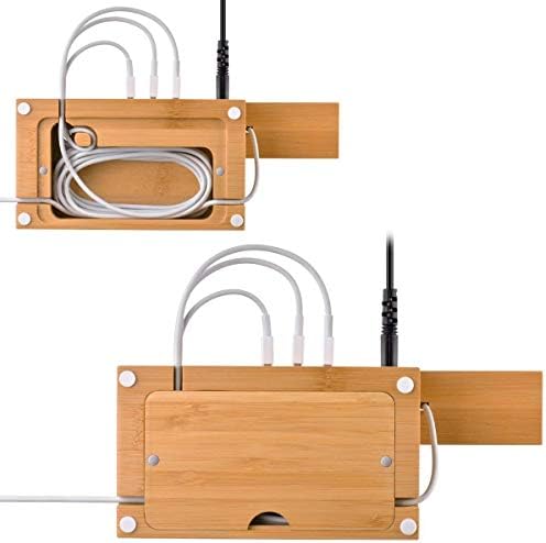 Bamboo Wood Multi-Device Desktop 3 USB HUB Charging Dock Station Charge Holder Cradle Charger Stand Compatible with iPhone 12 11 Pro Max XS XR 8 Plus Apple Watch 3 4 iWatch AirPods Samsung Smartphones