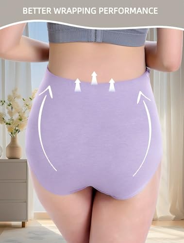 Image of Fashiol Women's High Waist Cotton Stretch Briefs | Full Coverage Maternity Panties | Ideal for Pregnancy & C-Section Recovery | Comfort Combo Pack | Pack of 2