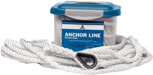 Samson Pro-Set Línea de anclaje trenzado de nailon trenzado de 3 hebras tamaño 12 pulgadas x 150 pies