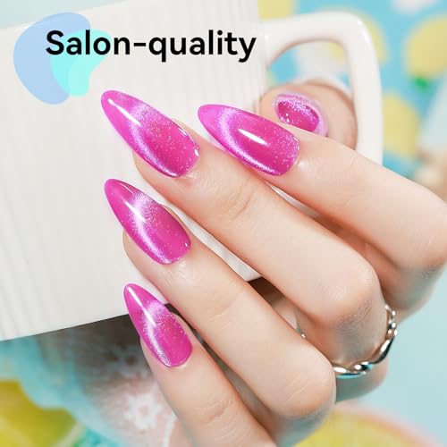 Kit 10 Esmaltes de Gel Neon Glitter Cat Eye miniatura 3