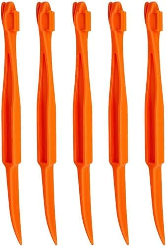 5 peças de removedor de descascador de plástico laranja, multifun...