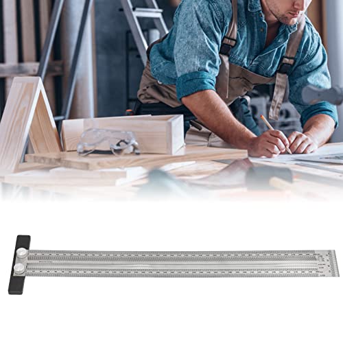 Woodworking Marking T Rulers, Precision Marking T-Rule, Positioning Scribing Ruler Gauge, Carpenter Measuring Mark Ruler, Woodworking Tools(400Mm) #TOP6