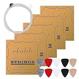 Ersatz-Ukulele-Saiten-Set – 5 Stück mit optimaler Befestigung | Saitensatz für Ukulele spielen, für Anfänger, Musikliebhaber, Enthusiasten, Konzerte, Festival, Studio und