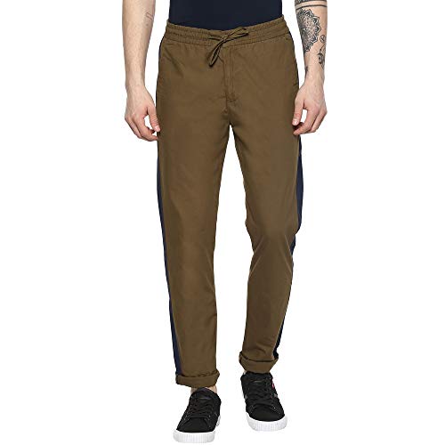 United Colors Of Benetton Men’S Slim Fit Casual Trousers (18A4Ctwb6011I_Olive(Green)_34W X 33L)