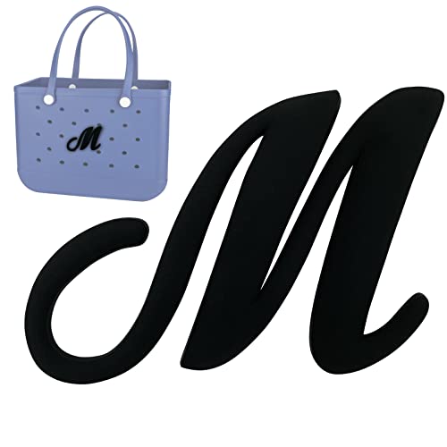 TOYORK Bag Charms for Bogg Bag Accessories Decorative Insert Letter Black M