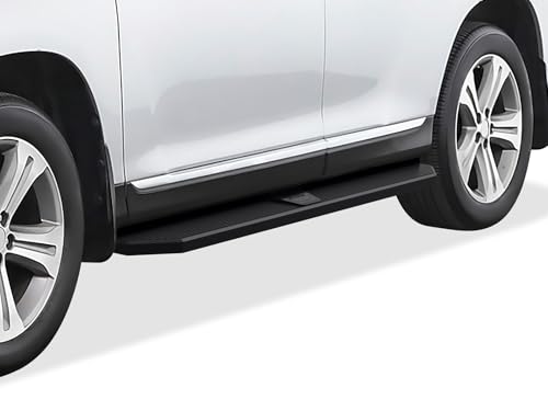 APS Black Stainless Steel Running Boards Style Compatible with Toyota