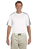 adidas A72 Mens ClimaLite 3-Stripes T-Shirt - White & Black, 2XL