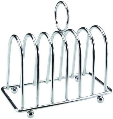 Toast Rack 6 Slices I Stainless Toast Stand With Wood Tray I - View #2