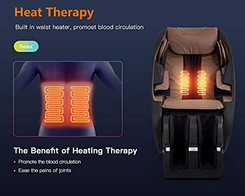 FDW-Shiatsu-Massage-Chairs-Full-Body-and-Recliner-Zero-Gravity-Massage-Chair-Electric-with-Built-in-Heart-Foot-Roller-Air-Massage-Easy-to-Move-for-Home-OfficeBlack