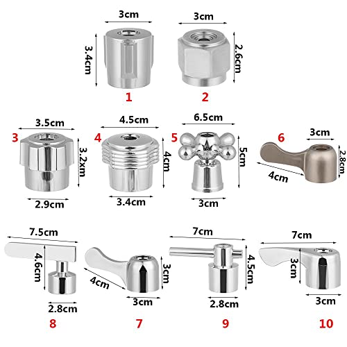Okdeals AM8AM0DT9UUS Triangle Valve Knob Dish Basin Handle Faucet Switch Handle Core Handwheel Quick Open Valve Small Spout 1Pcs thumb #1