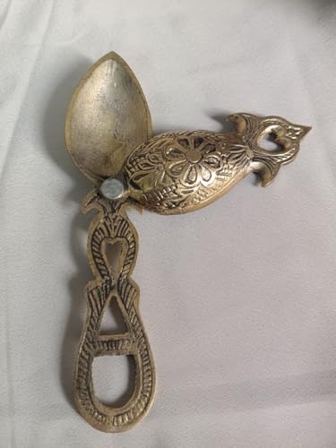 Traditional Indian Handicraft Kajrota Pure Brass Kajaldani miniatura 3