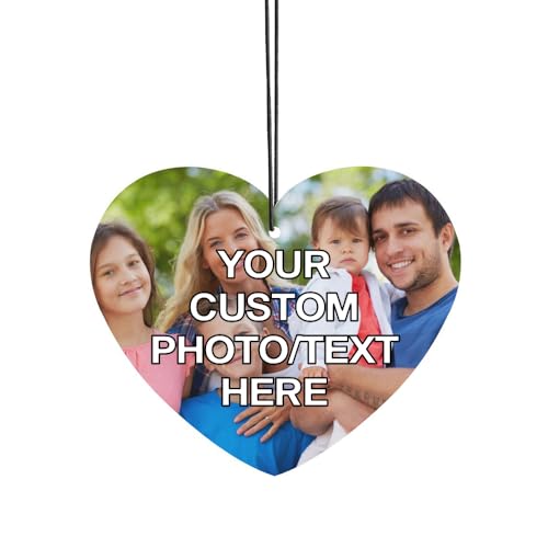 Image of Custom Car Air Fresheners Cards Design Your Own Add Any Image Text Logo Suitable for Car Room Bathroom and Bedside Lasting and Fresh Beautiful and Practical, HeartShape, 3.5 inchx3 inch