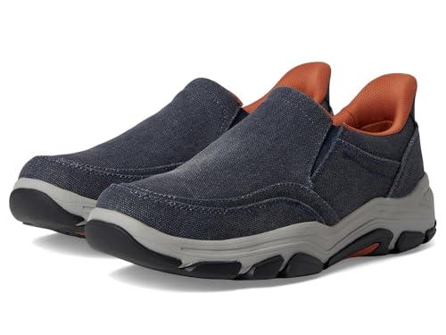 Rockport Men's Reece Sneaker, Dark Blue Canvas, 12 X-Wide