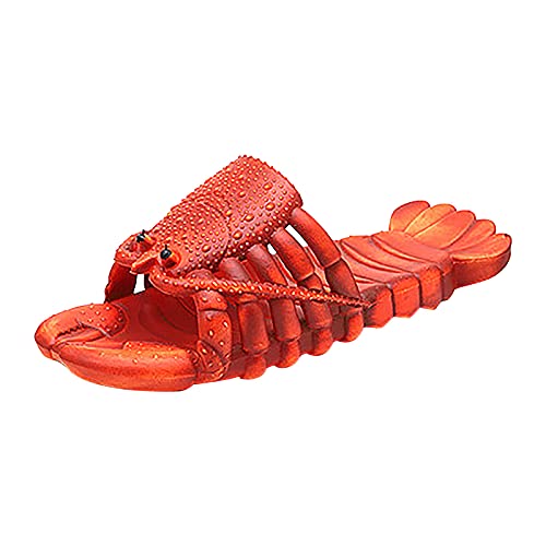 ToDIDAFA Pantoufles de Plage universelles aux écrevisses à Semelle Souple,Pantoufles Mignonnes Parents-Enfants,Chaussures de Couple personnalisées,Chaussures décontractées, Sandales Cover