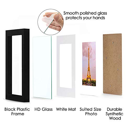upsimples 11x14 Picture Frame Set of 3,Made of High Definition Glass
