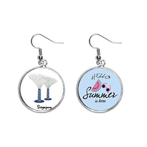 Pendientes de sandía verano para lucir en paseos por la playa