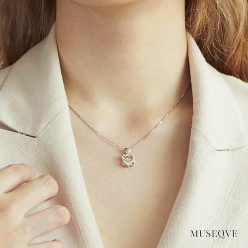 2 Interlocking Infinity Heart Necklace for Women • 14K Gold Over 925 Sterling Silver Dancing Cubic Zirconia Pendant • Mom and Daughter Mothers Day Gifts Ideas [HN-DC]4