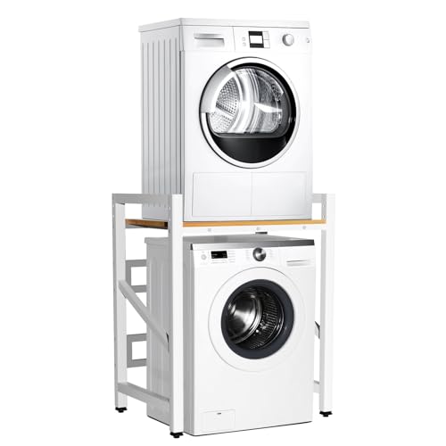 Vinteky Étagère au-dessus de la machine à laver, support de sèche-linge réglable en hauteur, étagère de rangement au-dessus de la machine à laver,...