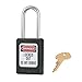 Lockout Padlock, KD, Black, 3/16 in. Dia.