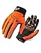 INBIKE Guantes Bicicleta Montaña Ciclismo Hombre Verano Invierno MTB Dedos Largos Pantalla Táctil Ciclista Bici Btt Carretera Entretiempo(Naranja-XL)