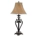 Stein World Furniture Angers Scroll Iron Table Twist Shade Lamp, French Verdigris, Dark Bronze