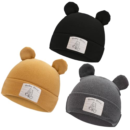 KIDOCHEESE Toddler Beanie Baby Boy Infant Kids Beanie Bear Ears Hats Warm Autumn Winter Caps