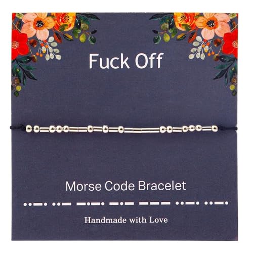 1 PCS Silver Bracelets Stack with Black Rope, Morse Code Charm Stackable Bracelets for Women, Elegance Trendy Gold Beaded Chain, Women's Fashionable Jewelry, A Unique Friendship Token