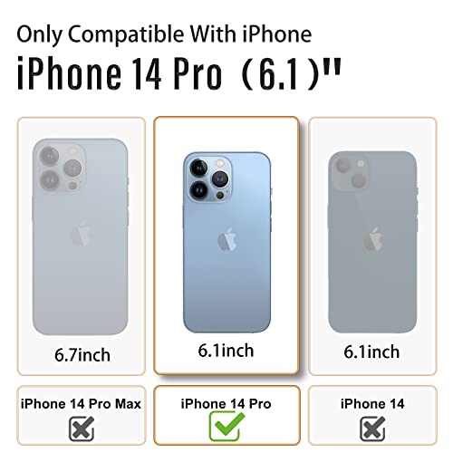 Buleens For Iphone 14 Pro Case Astronaut, Clear Cases For Iphone 14 Pro With Glitter Paper & Spaceman Stand, Women Girls Cute Electroplated Sparkly Space Phone Cover For 14 Pro Pink #TOP1