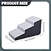 Bothyi Dog Stairs Ramp High Beds Climbing Pet Steps 3 Steps Anti Slip Bottom Practical Modern Dog Slope Stairs for Indoor Older Dogs, Dark Gray