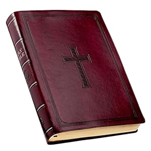 KJV Holy Bible, Super Giant Print Faux Leather Red Letter Edition - Thumb Index & Ribbon Marker, King James Version, Burgundy (KJV Super Giant Print Editions)