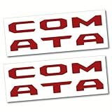 (2 Sets) Prime Series UV Weatherproof Vinyl Decals for Glove Box Dashboard Letter Inserts Compatible fits Tacoma 2016-2023 (Gloss Ruby Red)
