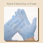2 PCS Bath Glove Use Loofah Sponge Exfoliating Body Scrubber Deep Cleansing Removes Dead Skin（Black） - Image 3