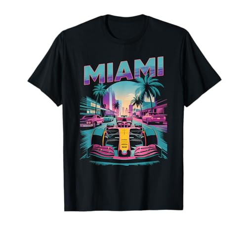 Miami Racing Gifts Men Women Race Car Racer Driver T-Shirt